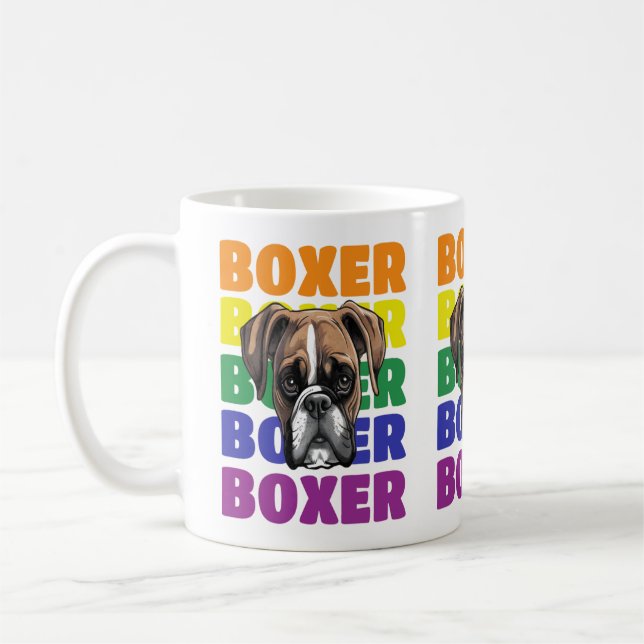 Boxer hund älskare-gåva Kaffe mugg Tea kopp (Vänster)