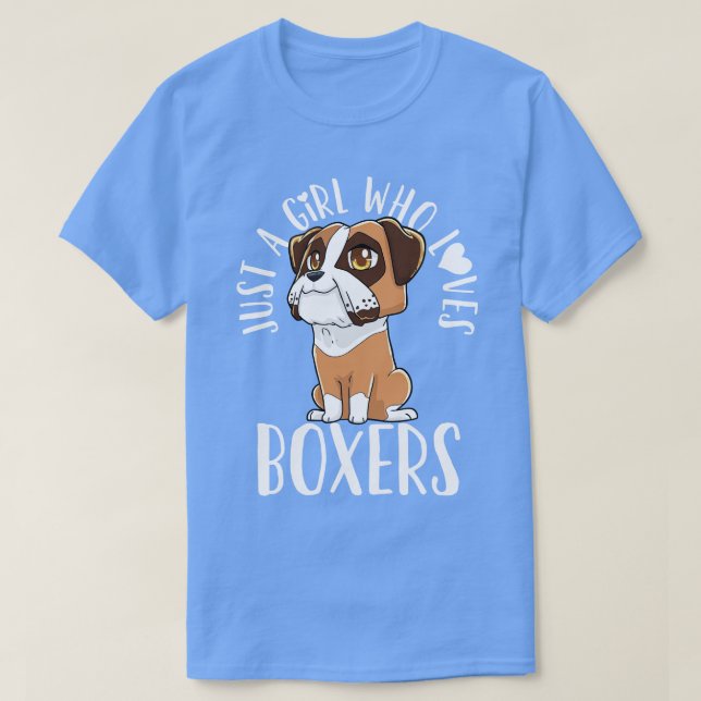 Boxer Hund älskare Kawaii T Shirt (Design framsida)