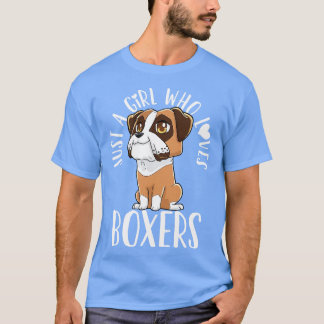 Boxer Hund älskare Kawaii T Shirt