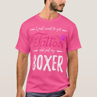 Boxer Hund älskare Tattoo Rolig hund Mamma Idea T Shirt