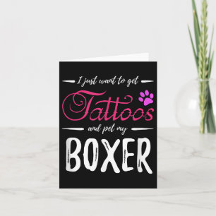 Boxer Hund älskare Tattoo Shirt Rolig hund Mamma G Kort