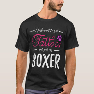 Boxer Hund älskare Tattoo Shirt Rolig hund Mamma G T