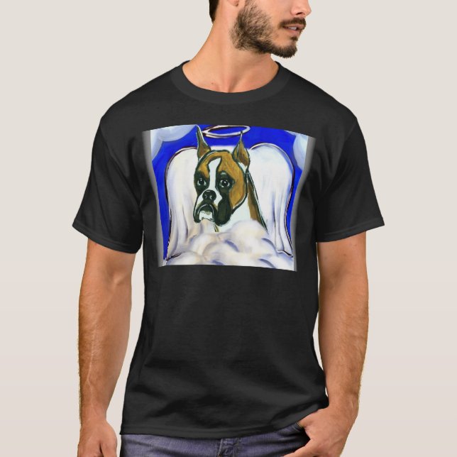 Boxer hund ängel t shirt (Framsida)