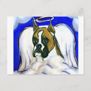 Boxer hund ängel vykort