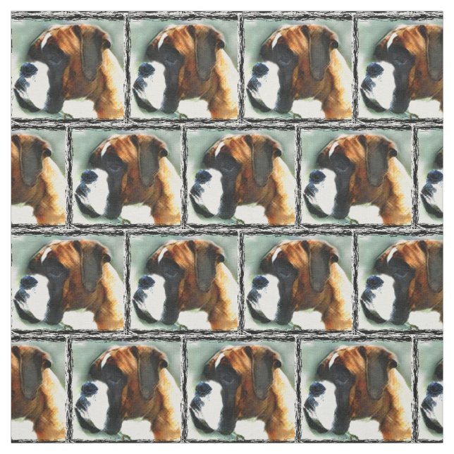 Boxer hund Anpassningsbar Fabric Tyg (Provkarta)