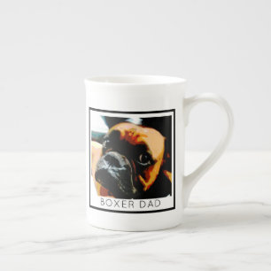 Boxer Hund Anpassningsbar Pet Photo Benporslin Mugg