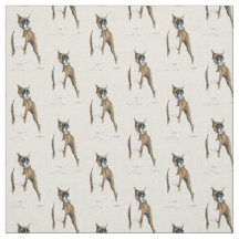 Boxer Hund Art Fabric