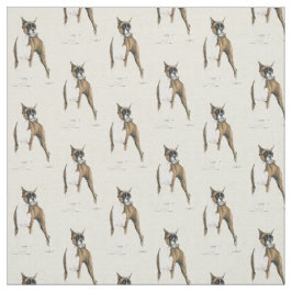 Boxer Hund Art Fabric Tyg