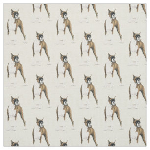 Boxer Hund Art Fabric Tyg