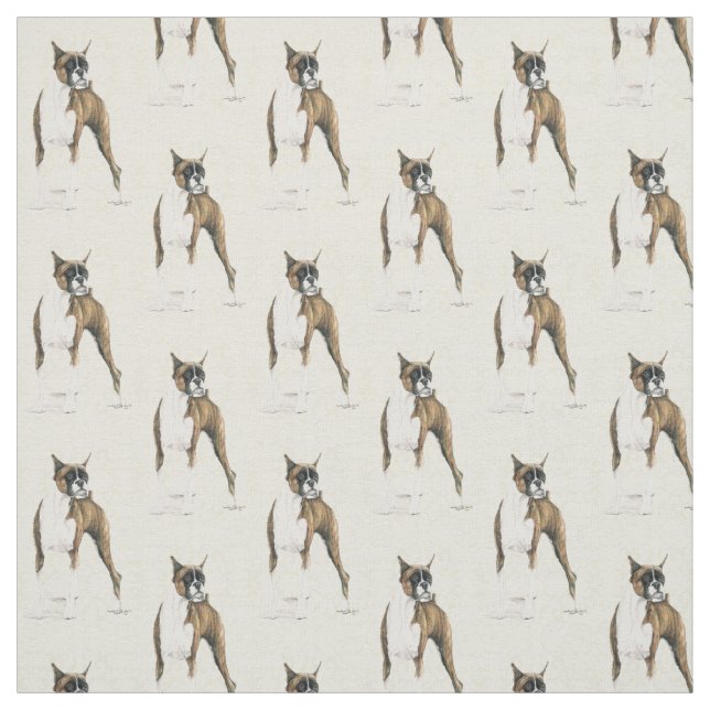 Boxer Hund Art Fabric Tyg (Provkarta)