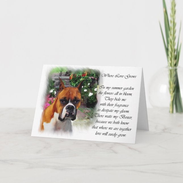 Boxer Hund Art Gifts Kort (Framsida)