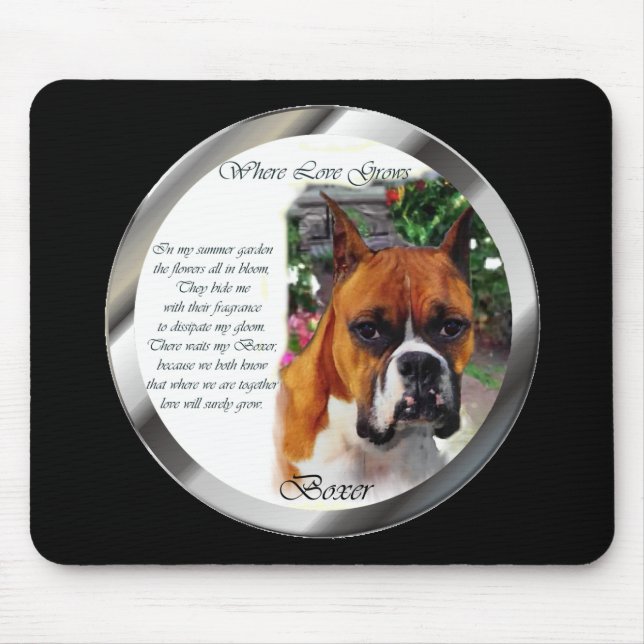 Boxer Hund Art Gifts Musmatta (Framsidan)