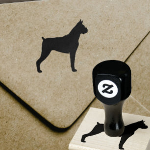 Boxer Hund aveln Silhouette Stämpel