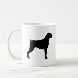 Boxer Hund aveln Silhouettes Kaffemugg
