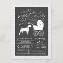 Boxer Hund Baby Shower Gender Neutral