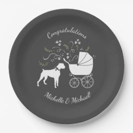 Boxer Hund Baby Shower Puppy