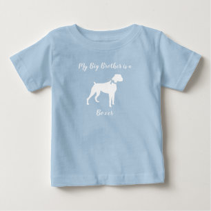 Boxer Hund Baby Shower Puppy Blue Boy T Shirt