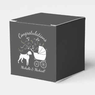Boxer Hund Baby Shower Puppy Presentaskar