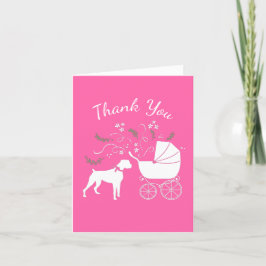 Boxer Hund Baby Shower Puppy Tack Kort
