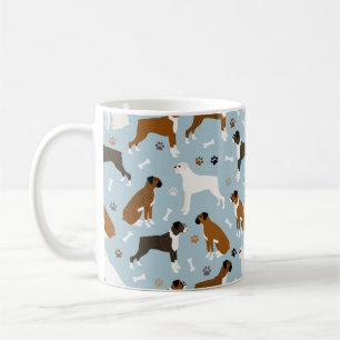 Boxer Hund Bones and Tass Coffee Mugg