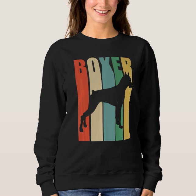 Boxer Hund Boxer Hund Retro T Shirt (Framsida)