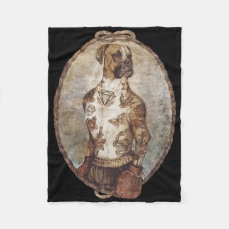 Boxer Hund Boxing Funny Boxer Art Box Klubb För ma Fleecefilt