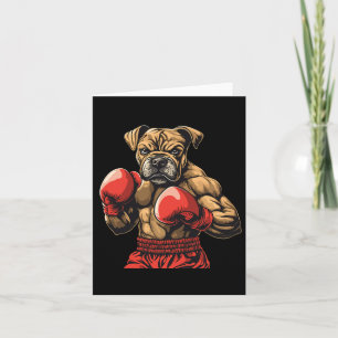 Boxer Hund Boxing Handskar Grafik För manar Women  Kort