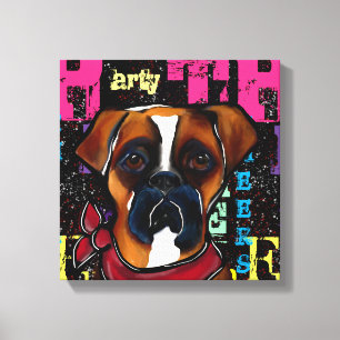 Boxer Hund Canvastryck