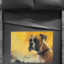 Boxer Hund Coastal Ligcape Blanket Gult