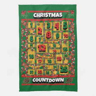 Boxer Hund Coundown jul Advent Calendar Kökshandduk