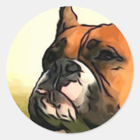 Boxer hund-dekal