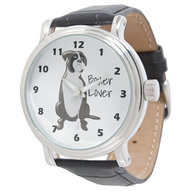 Boxer Hund design Armbandsur (Vinklad)