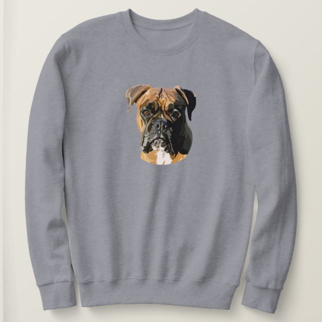 Boxer Hund Digital Art T Shirt (Design framsida)