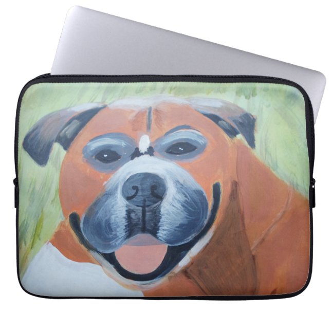 Boxer hund Elektronikväska Laptop Fodral (Framsidan)