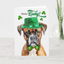 Boxer Hund Feelin'Lucky St patrick's day