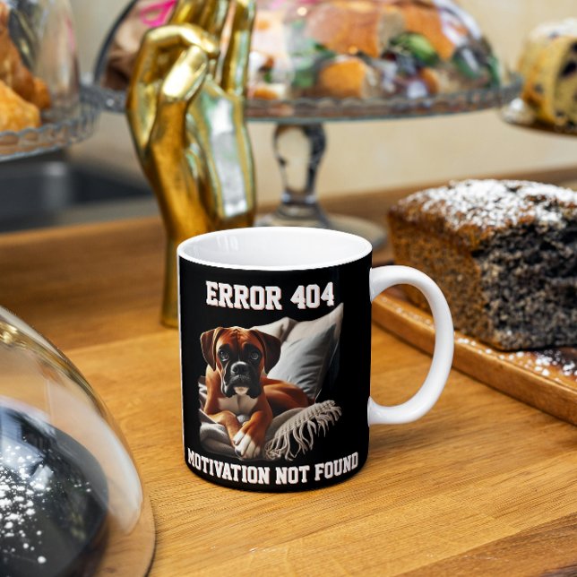 Boxer Hund-fel 404 Det gick inte att hitta flyttni Kaffemugg (Skapare uppladdad)