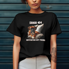 Boxer Hund-fel 404 Det gick inte att hitta flyttni T Shirt