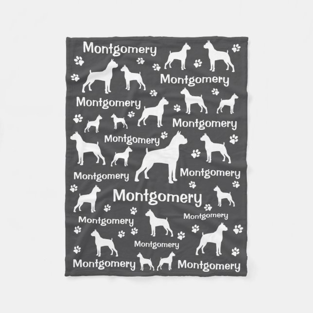 Boxer Hund Fleece Blanket - Mysigt Anpassningsbar  (Framsidan)