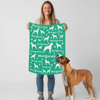 Boxer Hund Fleece Blanket - Mysigt Anpassningsbar