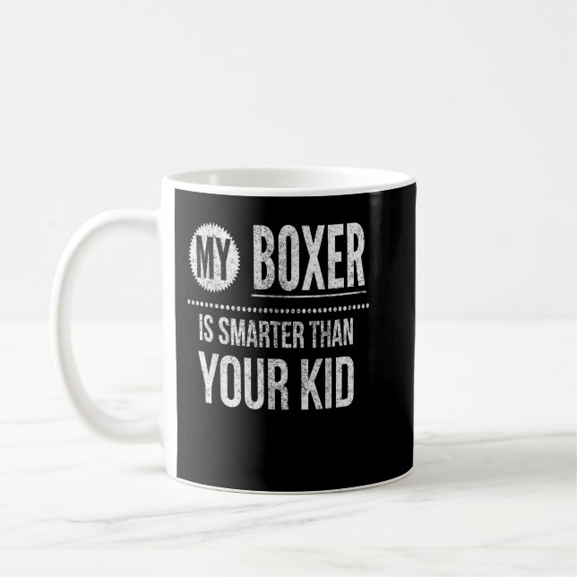 Boxer Hund Funny för Mamma Pappa Manar Kvinnor Kaffemugg (Vänster)