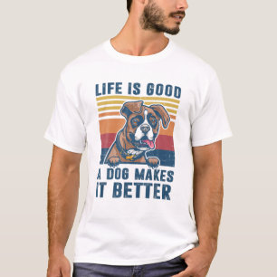 Boxer Hund Gifts Funny Boxer Hund Pappa Mamma Kvin T Shirt