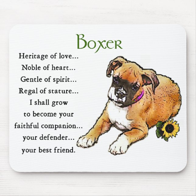Boxer Hund Gifts Musmatta (Framsidan)