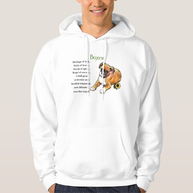 Boxer Hund Gifts Sweatshirt Hoodie (Framsida)