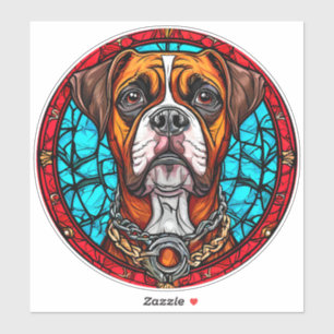 Boxer Hund Glasmålning Klistermärken