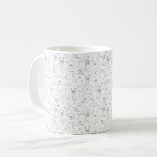 Boxer hund gör yoga kaffemugg