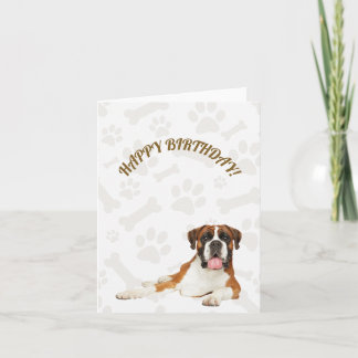 Boxer Hund Grattis på födelsedagen-kort Kort