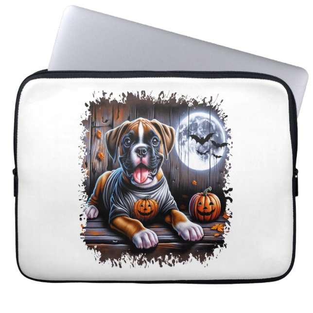 Boxer Hund Halloween Laptop Fodral (Framsidan)