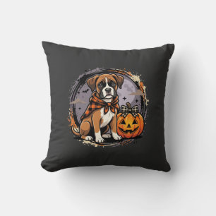 Boxer Hund Halloween Pumpa Sublimering Kudde