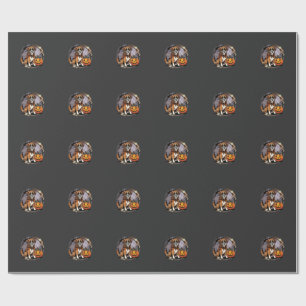 Boxer Hund Halloween Pumpa Sublimering Presentpapper