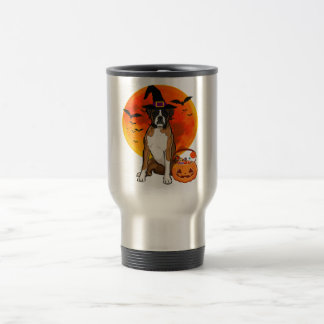 Boxer Hund Halloween Pumpkin Bus eller godis Candy Resemugg